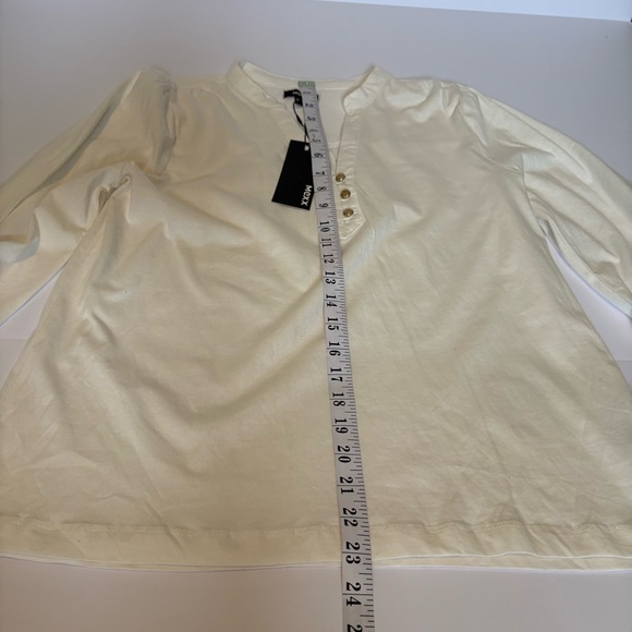 Mexx Cream long sleeve shirt with Floral Embroidery, NWT, Size Small - Picture 7 of 11